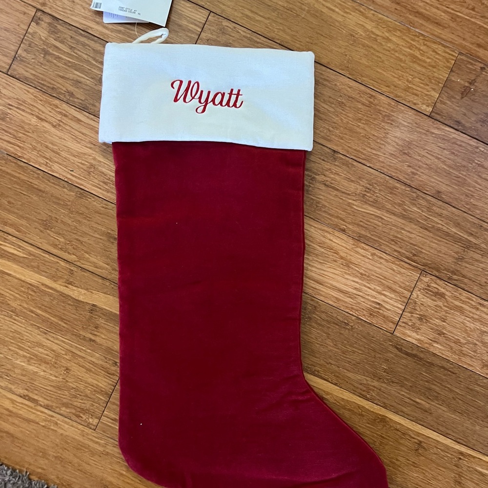 Pottery Barn Classic Velvet Stocking | Wyatt